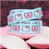 Order  Kitty Ribbon - 10mm Kitty Face & Bow Turq